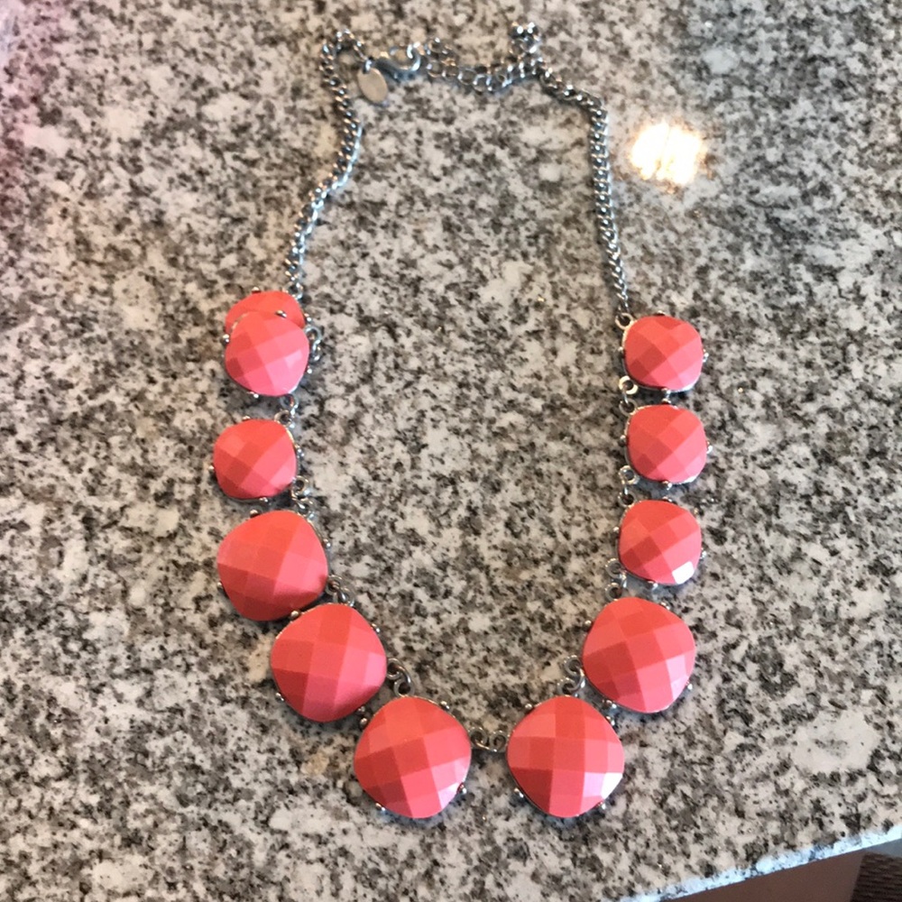 pink statement necklace